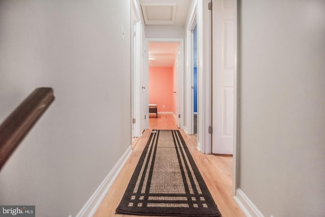 6611 Rosecroft Pl, Falls Church, VA 22043 - hallway featuring light wood finished floors and baseboards