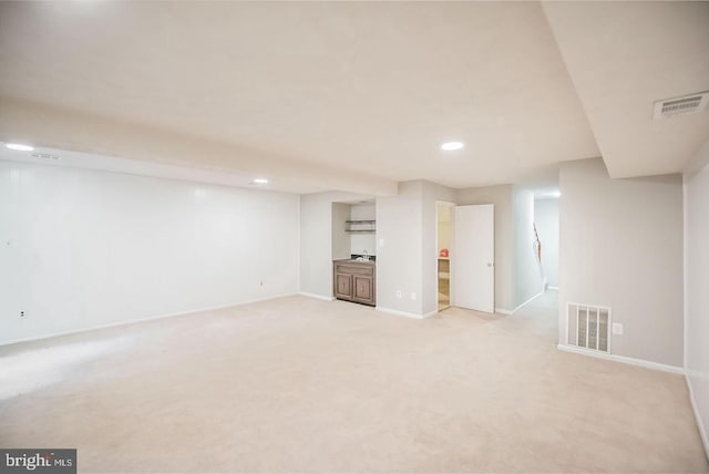 6611 Rosecroft Pl, Falls Church, VA 22043 - finished basement featuring light carpet and recessed lighting