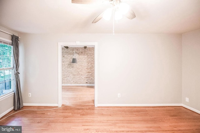 6611 Rosecroft Pl, Falls Church, VA 22043 - spare room with ceiling fan and light wood-type flooring