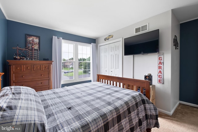 107 Heathfield Ct, Middletown, DE 19709 - carpeted bedroom featuring a closet and crown molding