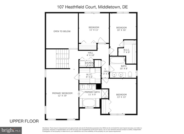 107 Heathfield Ct, Middletown, DE 19709 - view of property floor plan