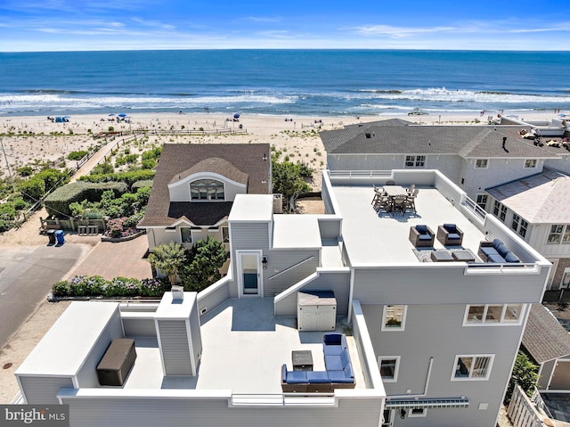10 11th St, Beach Haven, NJ 08008 - drone / aerial view of waterfront with a beach