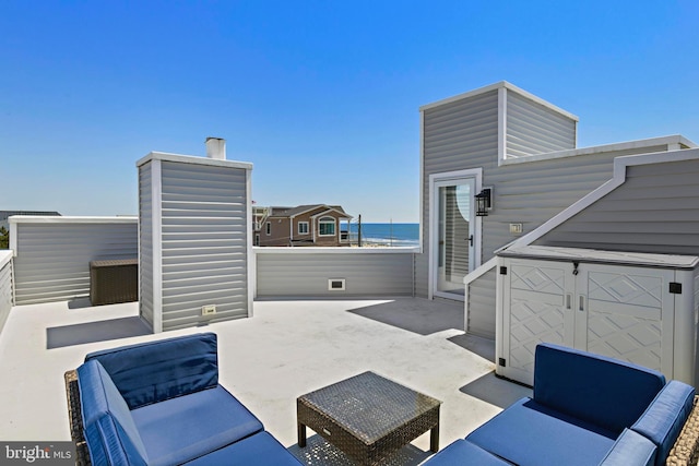 10 11th St, Beach Haven, NJ 08008 - view of patio / terrace featuring an outdoor living space and a water view