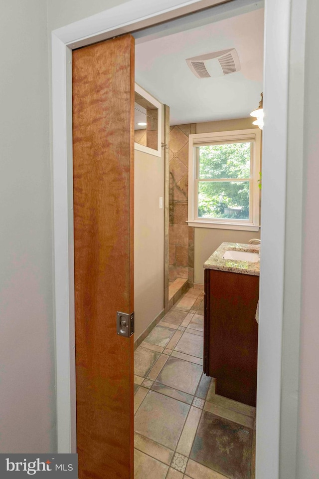 803 Libby Ln, Langhorne, PA 19053 - bathroom with vanity and a tile shower