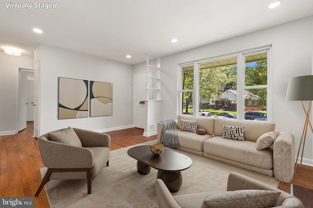 10409 Royalton Ter, Silver Spring, MD 20901 - living area featuring recessed lighting and wood finished floors