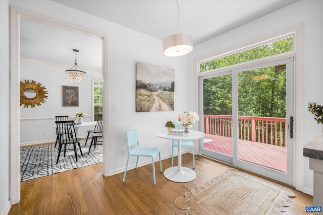 1433 River Oaks Rdg, Charlottesville, VA 22901 - dining space featuring plenty of natural light and wood finished floors