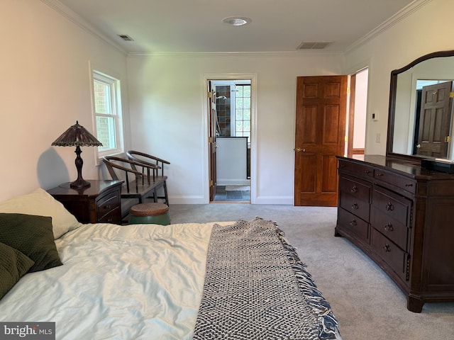 7071 Pomona Rd, Chestertown, MD 21620 - bedroom with light carpet, crown molding, and multiple windows