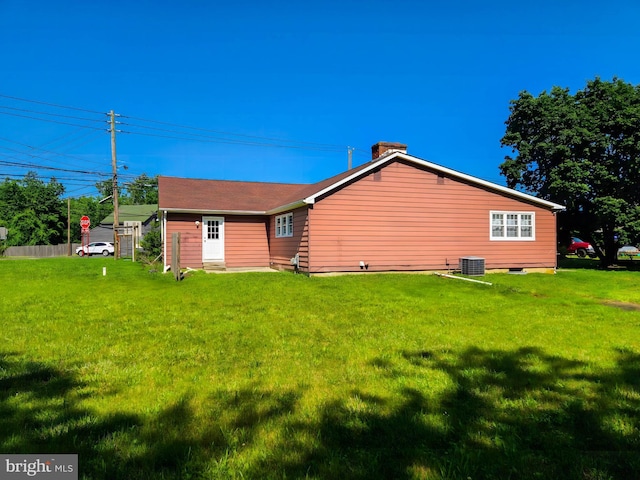 102 Red Lion Rd, Southampton, NJ 08088 - back of house with a chimney and a lawn