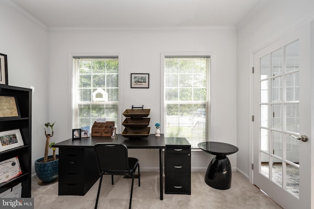 17 Saint Claires Ct, Stafford, VA 22556 - home office featuring ornamental molding and light carpet