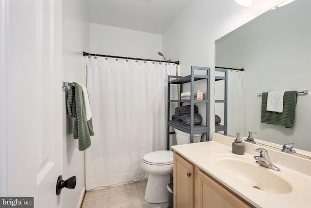 17 Saint Claires Ct, Stafford, VA 22556 - full bath featuring vanity, tile patterned flooring, and a shower with shower curtain
