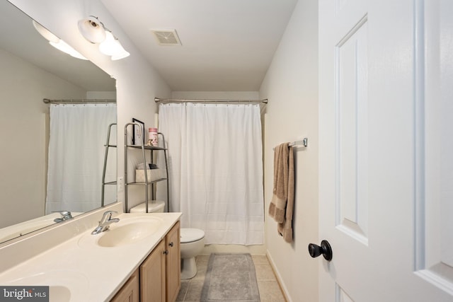 17 Saint Claires Ct, Stafford, VA 22556 - full bath featuring double vanity, curtained shower, and tile patterned floors