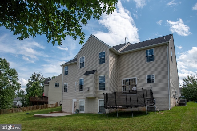 17 Saint Claires Ct, Stafford, VA 22556 - back of property with a trampoline and a patio area