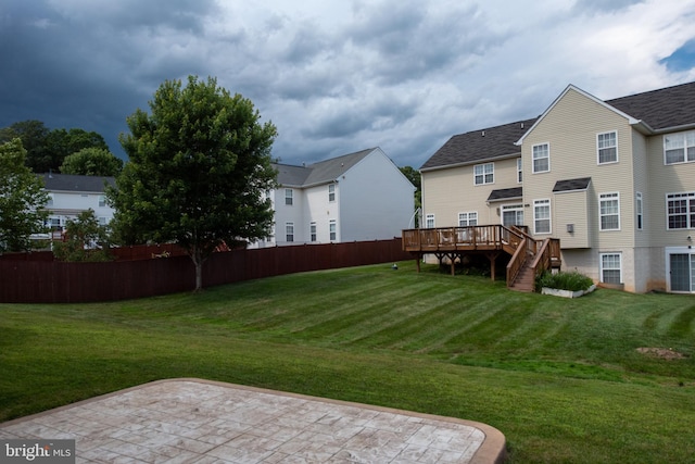 17 Saint Claires Ct, Stafford, VA 22556 - view of yard featuring a wooden deck, a residential view, stairs, and a patio area