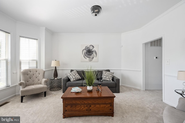 17 Saint Claires Ct, Stafford, VA 22556 - living room featuring carpet flooring and crown molding