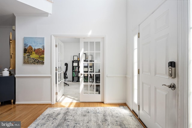 17 Saint Claires Ct, Stafford, VA 22556 - foyer featuring wood finished floors and ornamental molding