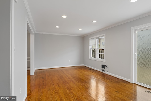 9518 Unity Ln, Lorton, VA 22079 - unfurnished bedroom with wood finished floors, recessed lighting, and ornamental molding