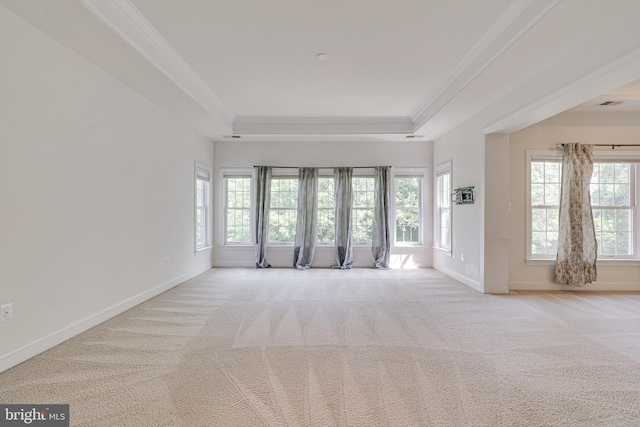 10002 Courthouse Rd, Vienna, VA 22181 - empty room with crown molding, a tray ceiling, and carpet floors