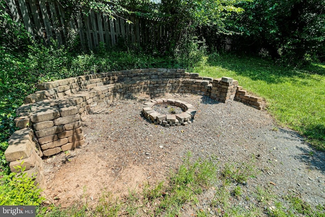10002 Courthouse Rd, Vienna, VA 22181 - view of yard with a fire pit