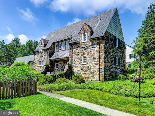 209 Paddington Rd, Baltimore, MD 21212 - view of home's exterior with a high end roof and stone siding