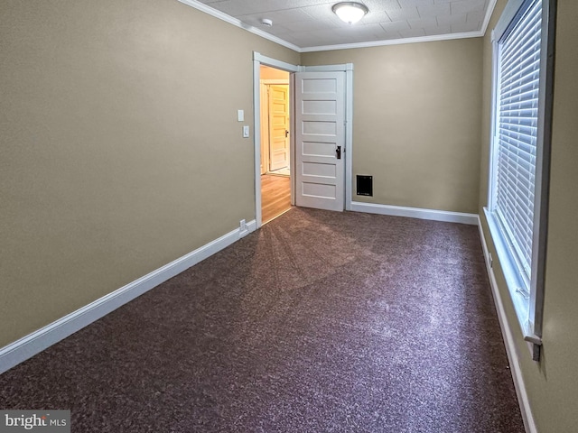 171 N York St, Pottstown, PA 19464 - spare room featuring crown molding, healthy amount of natural light, and carpet