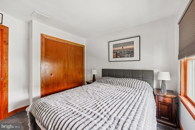 1802 Disney Estates Cir, Severn, MD 21144 - bedroom with a closet and dark carpet