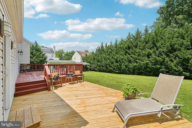 1802 Disney Estates Cir, Severn, MD 21144 - wooden terrace featuring a lawn
