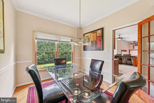 1802 Disney Estates Cir, Severn, MD 21144 - dining room featuring crown molding and light wood-style flooring