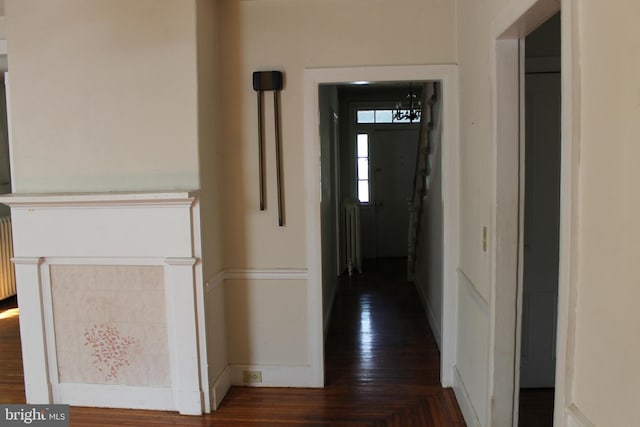 1628 River Rd, Upper Black Eddy, PA 18972 - hallway with baseboards and wood finished floors