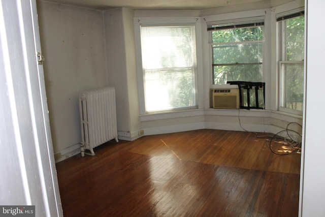 1628 River Rd, Upper Black Eddy, PA 18972 - unfurnished room with radiator, hardwood / wood-style floors, healthy amount of natural light, and cooling unit