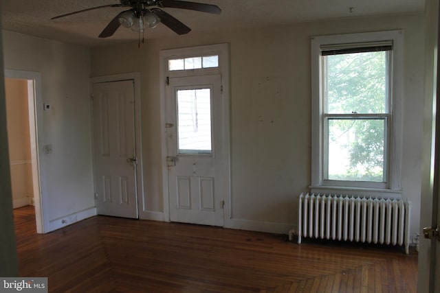 1628 River Rd, Upper Black Eddy, PA 18972 - entrance foyer with radiator heating unit, ceiling fan, and plenty of natural light