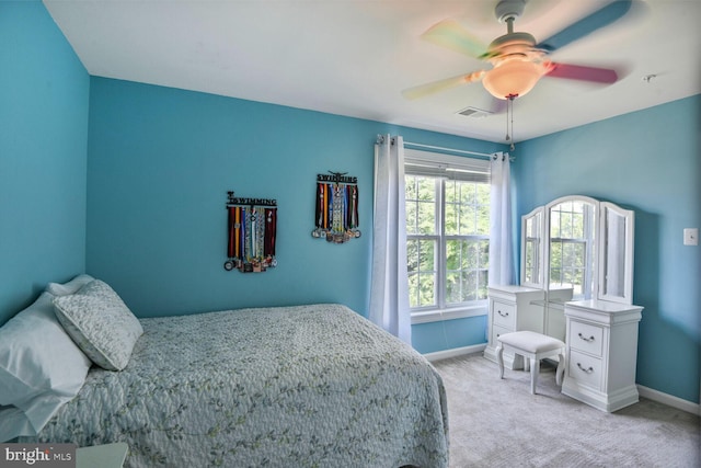 1413 Triton Ct, Edgewater, MD 21037 - bedroom with light colored carpet and ceiling fan