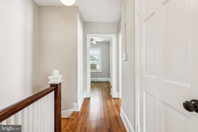 1818 Newton St NE, Washington, DC 20018 - hallway with an upstairs landing, hardwood / wood-style floors, and cooling unit