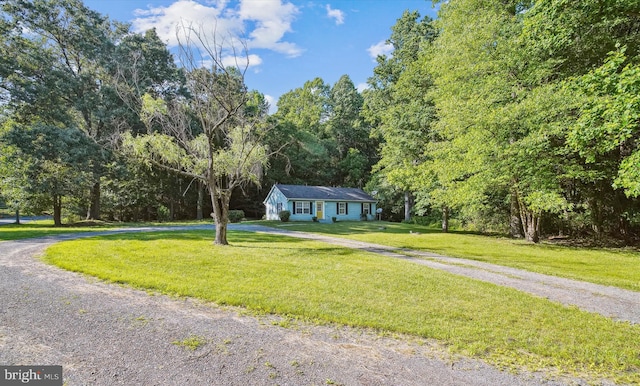 14050 Oaks Rd, Hughesville, MD 20637 - single story home featuring curved driveway and a front yard