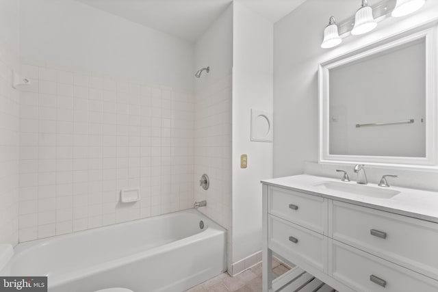 27 Brown Cir, Fredericksburg, VA 22405 - full bath featuring vanity, tub / shower combination, and tile patterned flooring