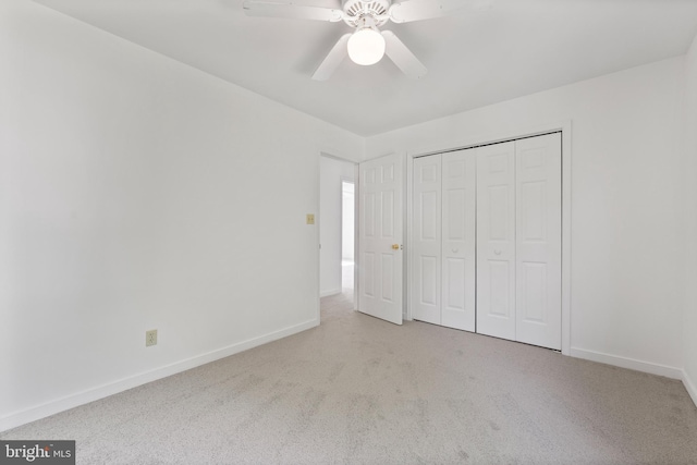 27 Brown Cir, Fredericksburg, VA 22405 - unfurnished bedroom featuring carpet flooring, a closet, and a ceiling fan