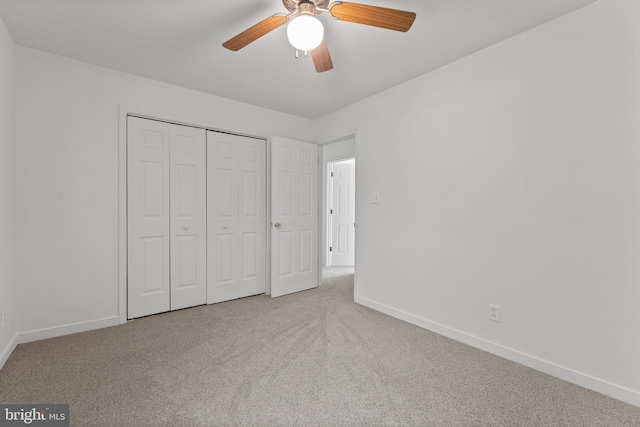 27 Brown Cir, Fredericksburg, VA 22405 - unfurnished bedroom featuring carpet flooring, a closet, and a ceiling fan