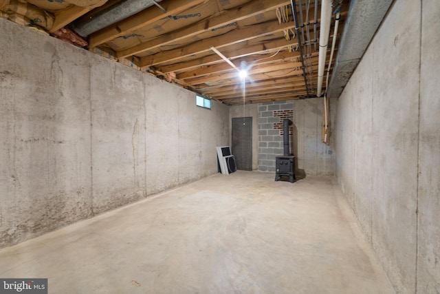 27 Brown Cir, Fredericksburg, VA 22405 - basement featuring a wood stove