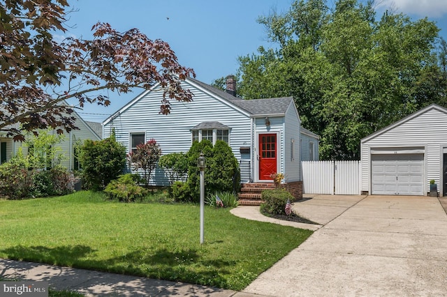 26 Rose Ln, Cherry Hill, NJ 08002 - view of front facade with a chimney, a shingled roof, and concrete driveway