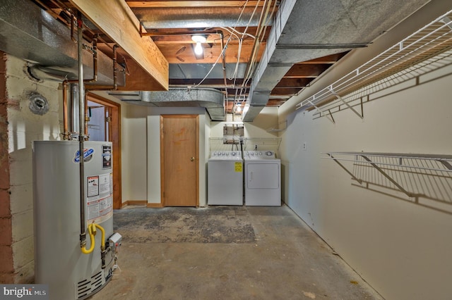 26 Rose Ln, Cherry Hill, NJ 08002 - unfinished below grade area featuring water heater and washing machine and clothes dryer