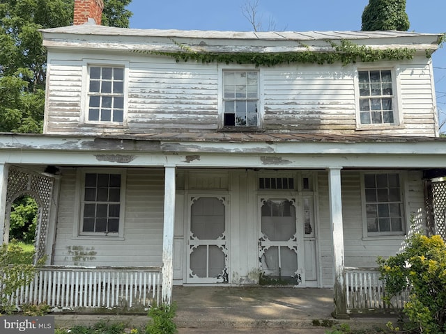 505 Battlefield Ft, Defiance, VA 24437 - view of front of property with a porch and a chimney