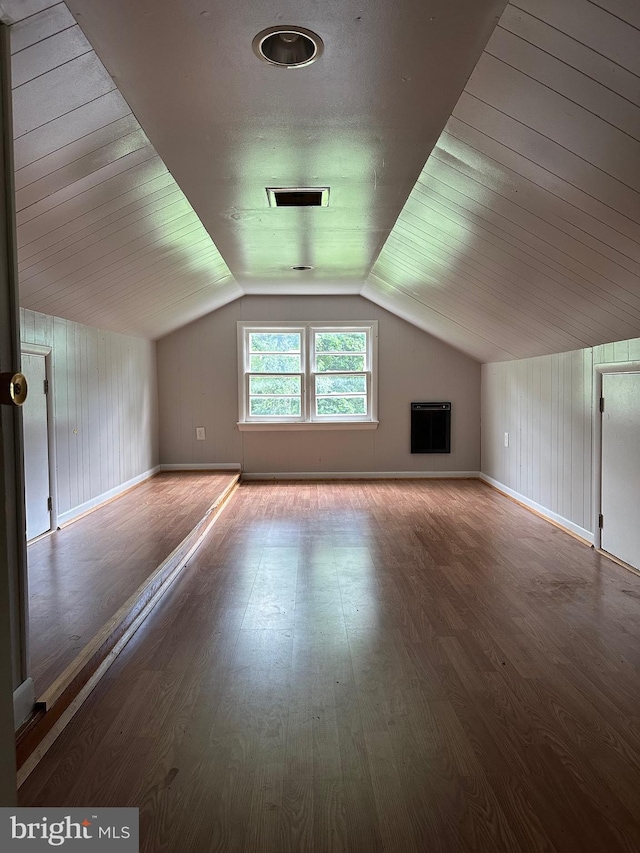 769 S Water St, Woodstock, VA 22664 - additional living space featuring wood finished floors and vaulted ceiling