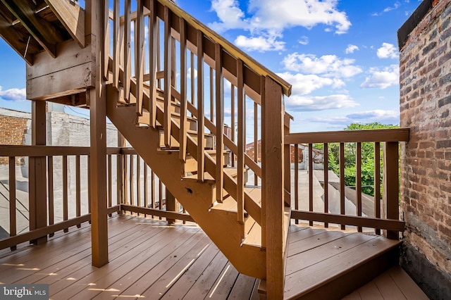 1717 Bank St, Baltimore, MD 21231 - wooden deck featuring stairs