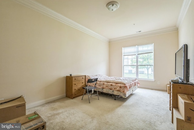 7206 Paperbark Ter, Laurel, MD 20707 - bedroom featuring ornamental molding and carpet flooring