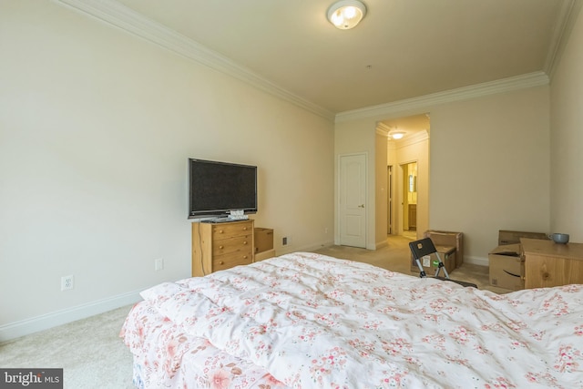 7206 Paperbark Ter, Laurel, MD 20707 - bedroom with crown molding and light colored carpet
