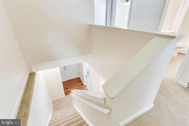 15246 Streamside Ct, Dumfries, VA 22025 - stairs featuring carpet