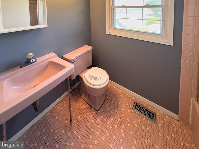 35 Gentry Ln, Willingboro, NJ 08046 - bathroom with toilet and tile patterned flooring