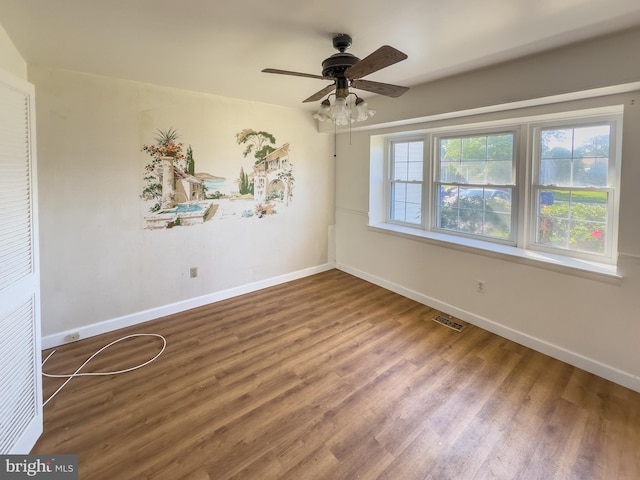 35 Gentry Ln, Willingboro, NJ 08046 - spare room with wood finished floors and ceiling fan