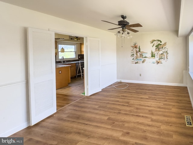 35 Gentry Ln, Willingboro, NJ 08046 - unfurnished room featuring a ceiling fan and wood finished floors