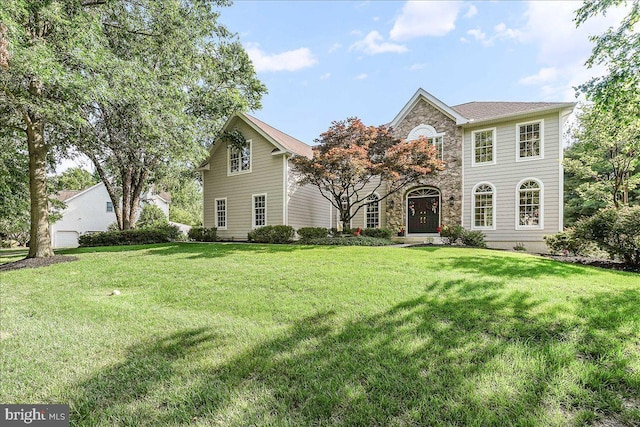 4 William Howard Dr, Glen Mills, PA 19342 - view of front of property with stone siding and a front yard