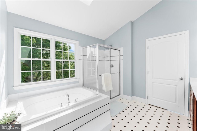4 William Howard Dr, Glen Mills, PA 19342 - bathroom featuring a shower stall, a garden tub, and vanity